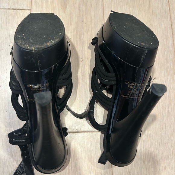 Colin‎ Stuart Knotted Black Platform Heels - Picture 4 of 7